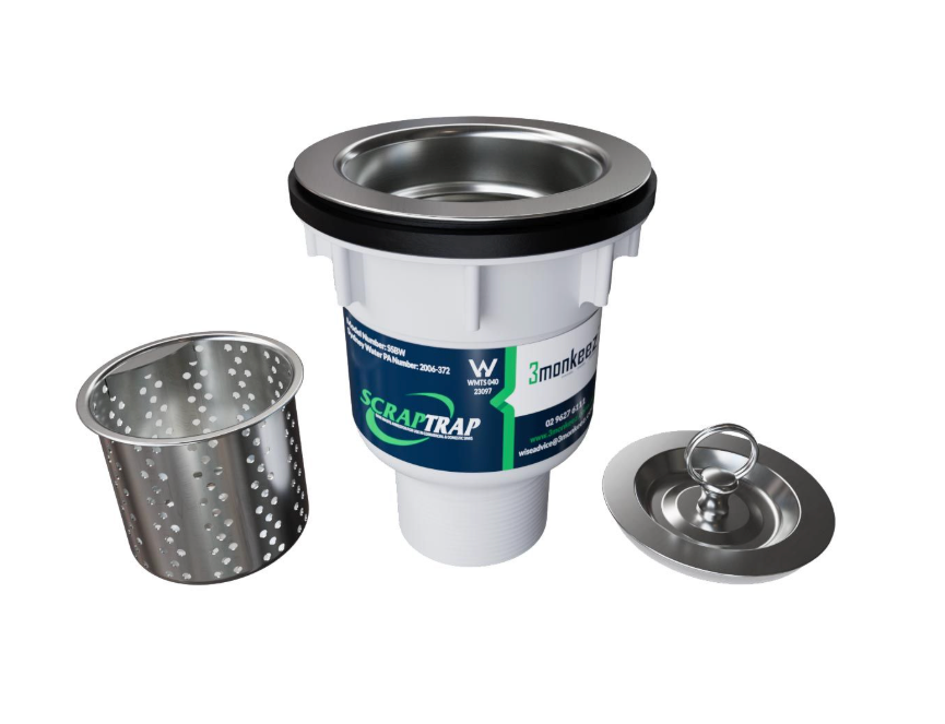 Sink Waste Arrestor 90mm — Fixed Strainer, Removable Basket & Plug, 50mm BSP | SSBW