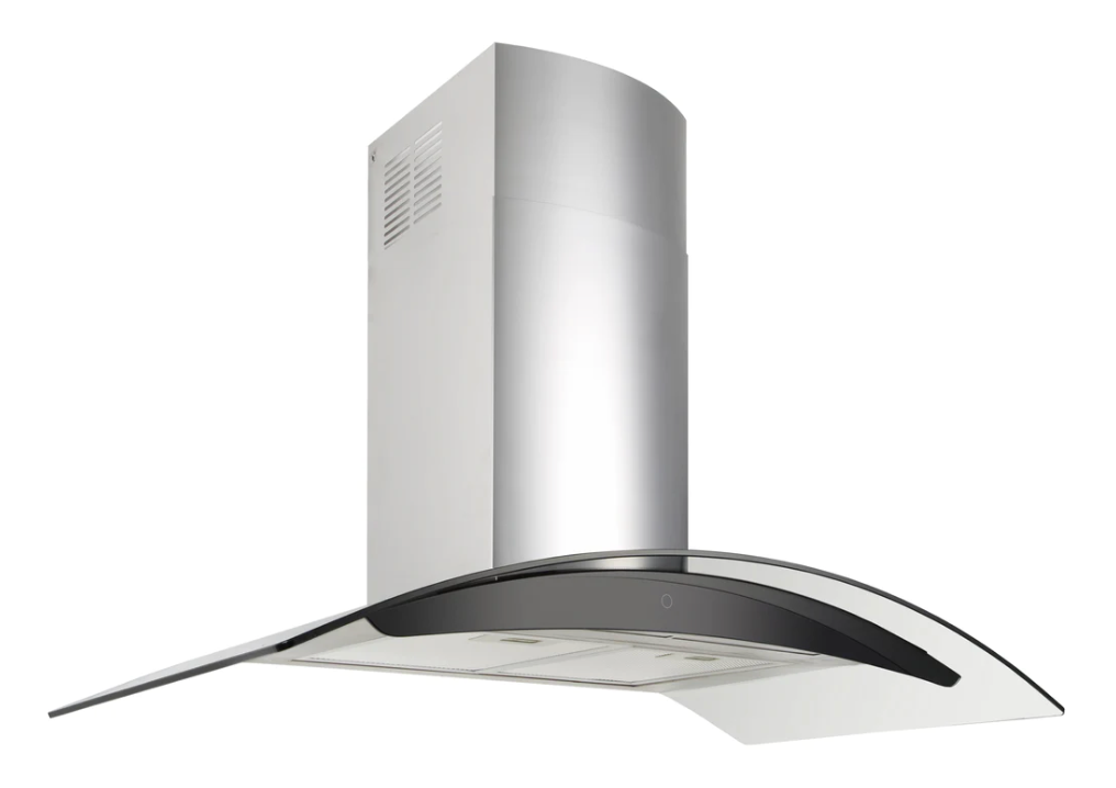Curved Glass Canopy Rangehood 900mm
