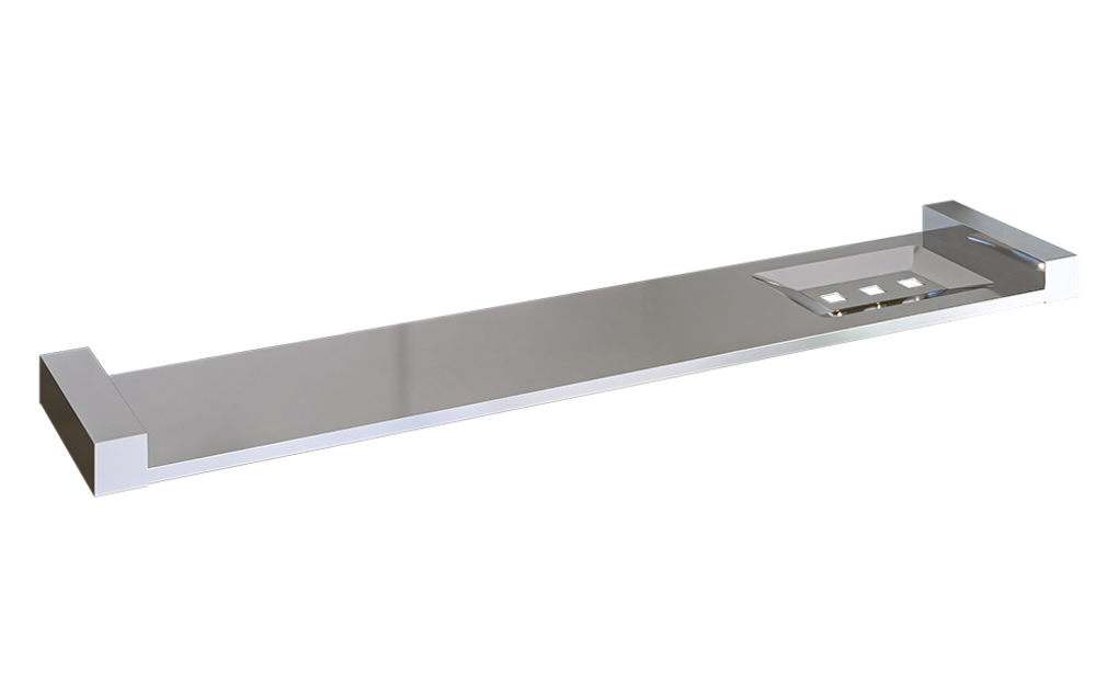 470mm Paterson Combined Shelf & Soap Dish in Polished Stainless Steel