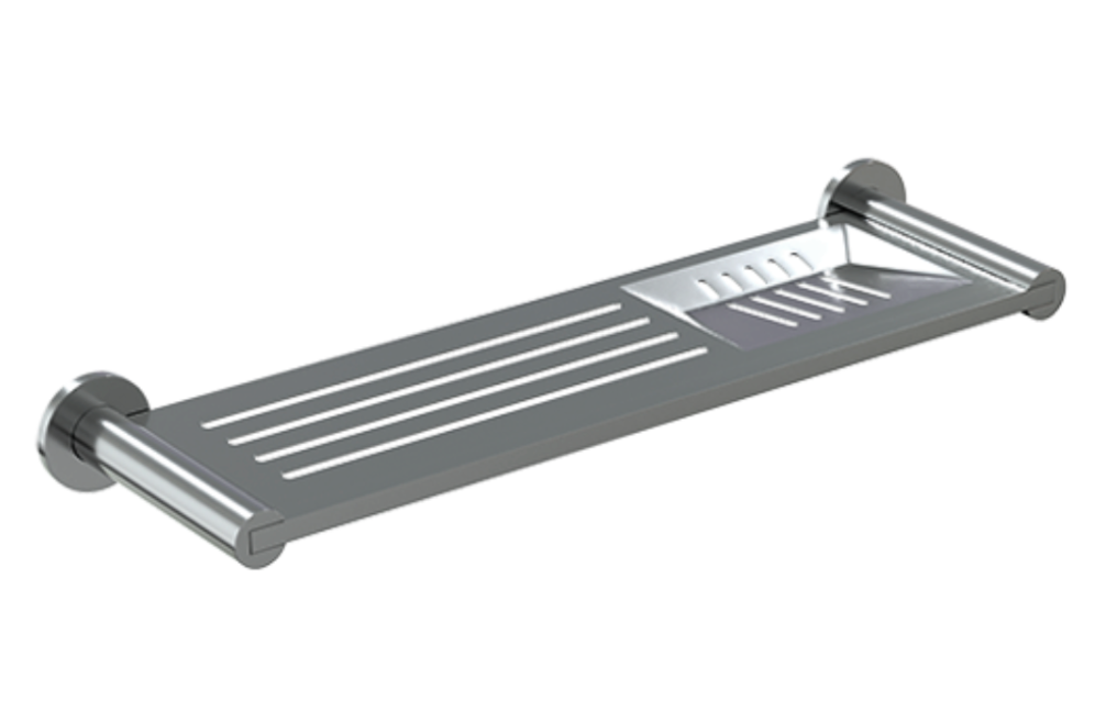 350mm Lachlan Combined Shelf & Soap Dish in Bright Chrome Plate