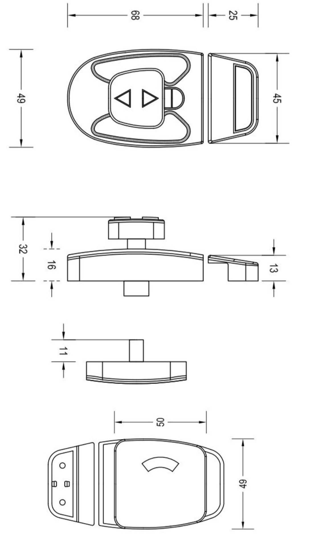 Sera Slide Lock & Indicator Set in Antimicrobial