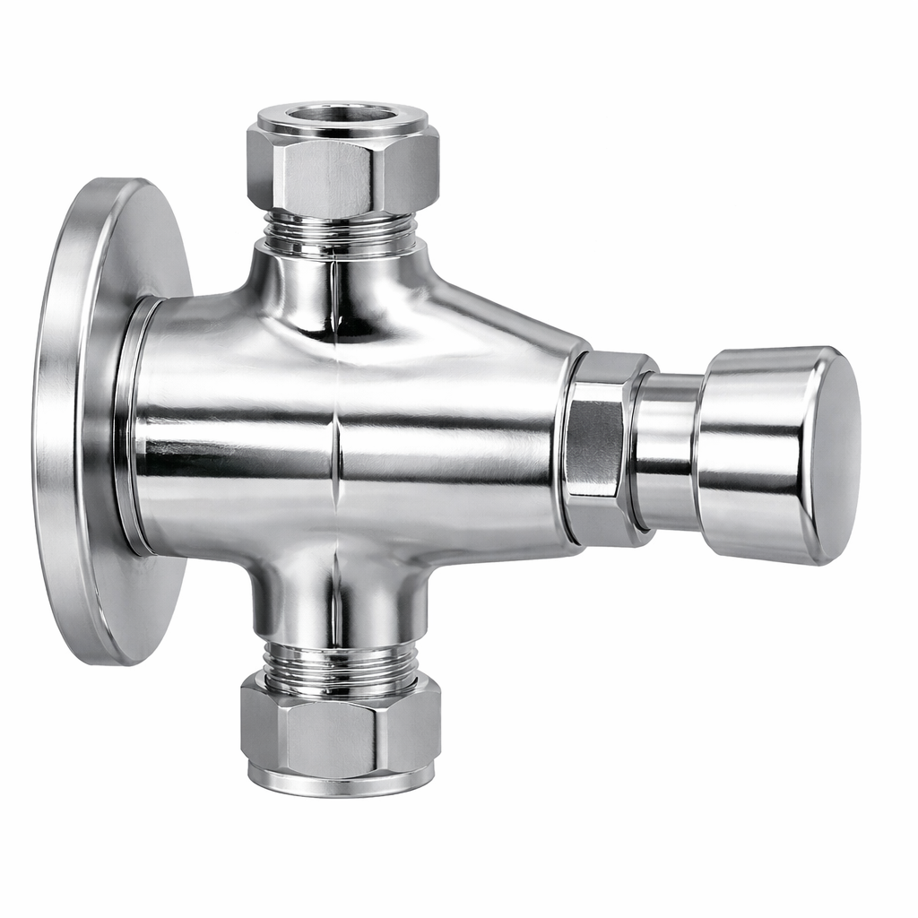 Timed Shower Tap 15 Second Auto Shut-Off — Push Button, WELS Rated, Chrome | T148TST