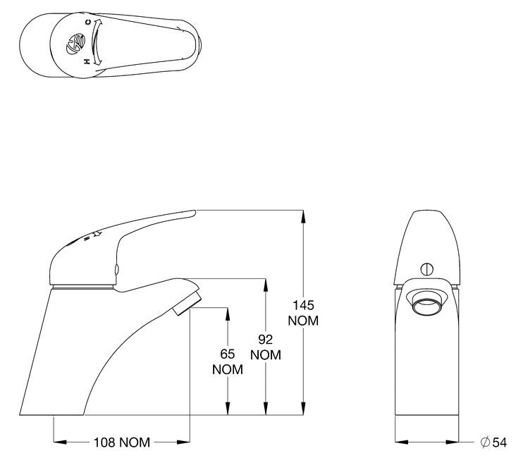 CliniLever® CP-BS Hospital Single Lever Basin Mixer