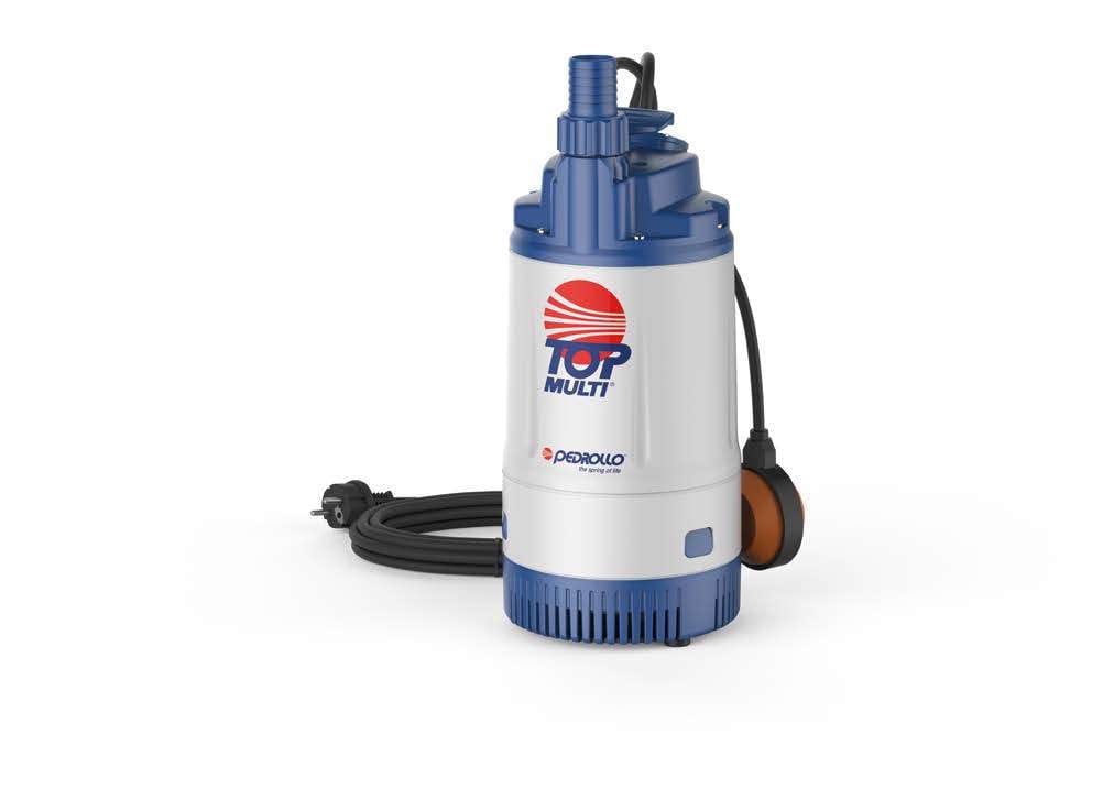 Pedrollo Top Multi 2 Submersible Multi-Impeller Pump - 0.55kW, 240V, 80L/min