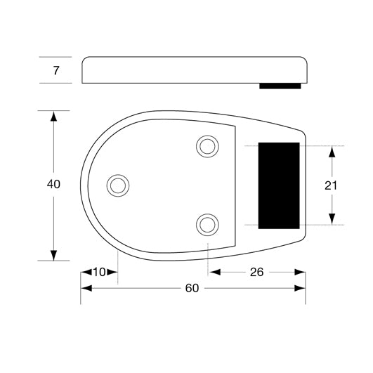 Xcel Series Door Bumper in Antimicrobial