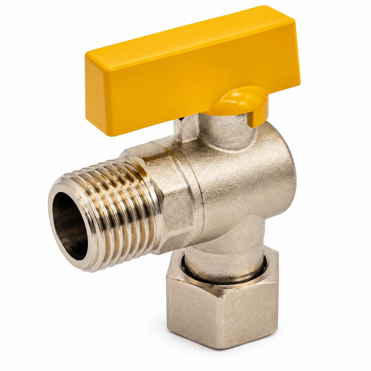 Loose Nut Right Angle Gas Ball Valve M x F 15mm | LNEBBV-15M/F
