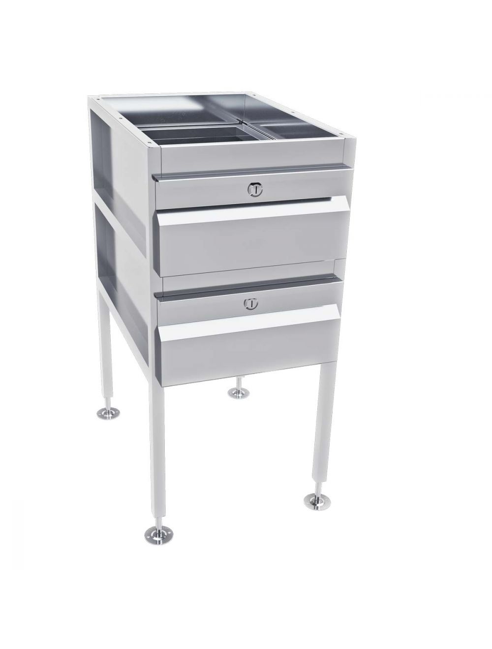 Gastronorm Freestanding Stainless Steel Drawer Unit (2 drawers)