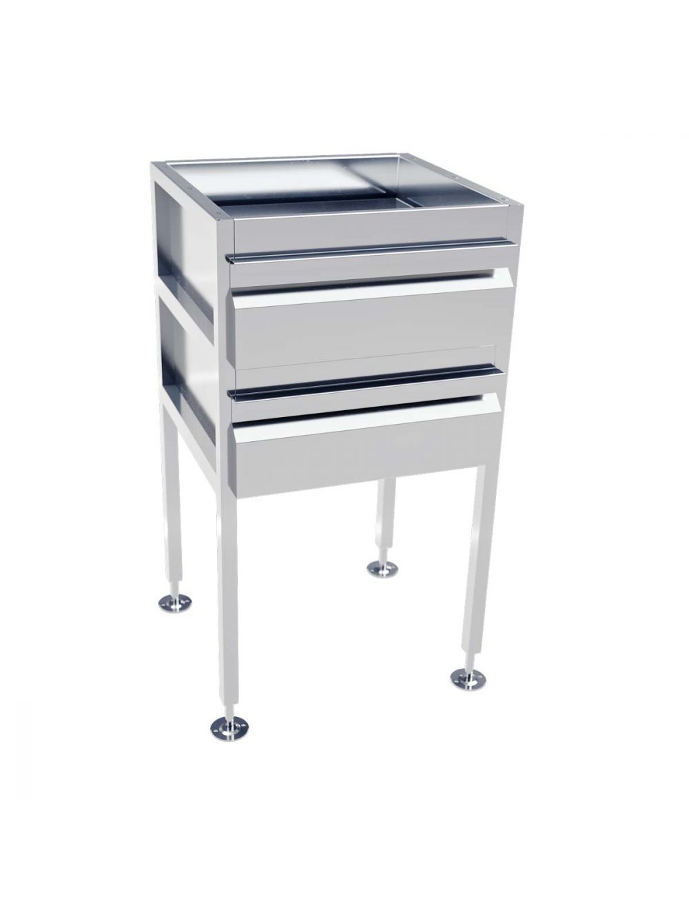 Freestanding Stainless Steel Drawer Unit (2 drawers)