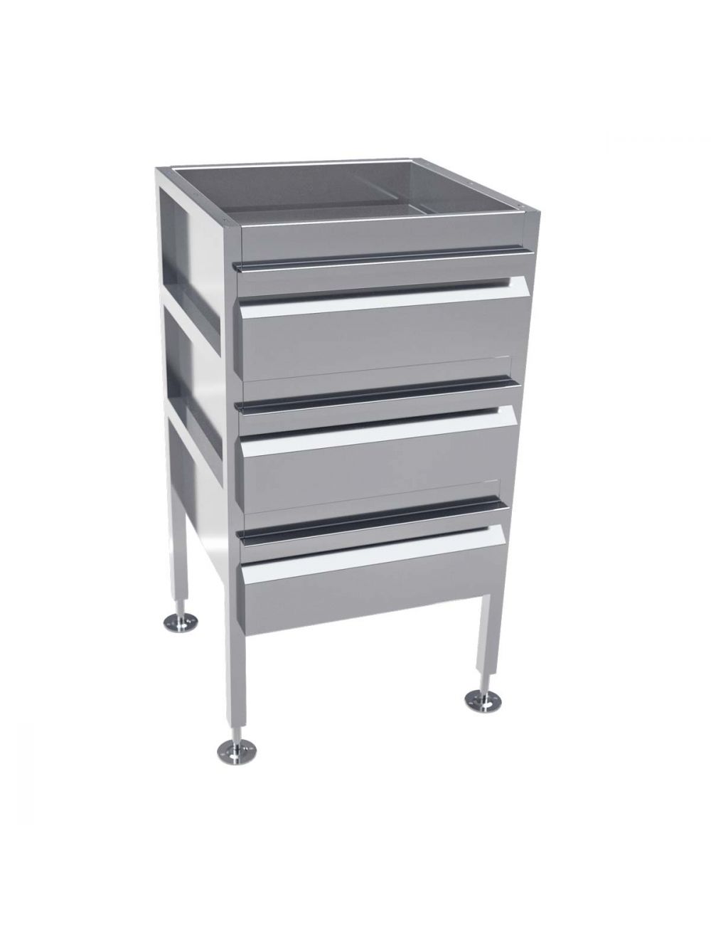Freestanding Stainless Steel Drawer Unit (3 drawers)