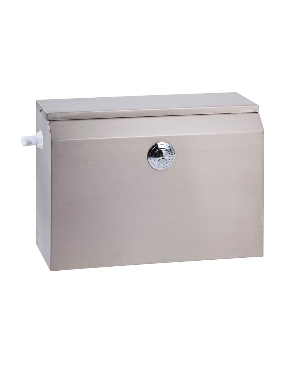 Stainless Steel Dual Flush Front Press Cistern with Left Side Entry