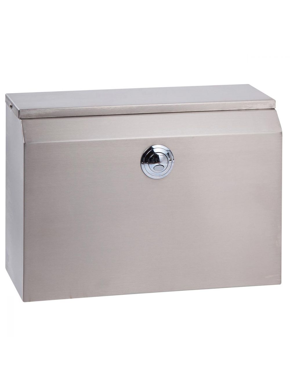 Dual Flush Front Press Cistern with Right Side Entry Stainless Steel