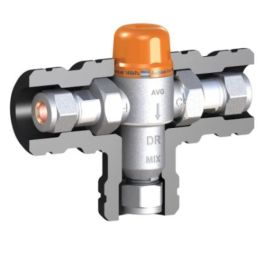 AVG 20mm high performance tempering valve, orange cap