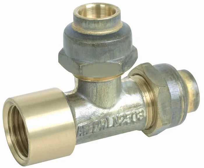 Flared Compression Tee - Brass, 15mm FI x FL x FL, Lead Free