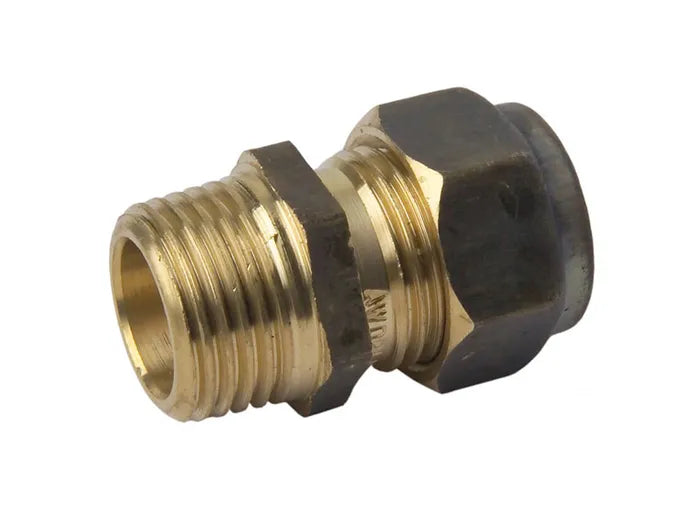 Nylon Olive Compression Male Union - Brass, C x MI, 15mm to 25mm, Lead Free