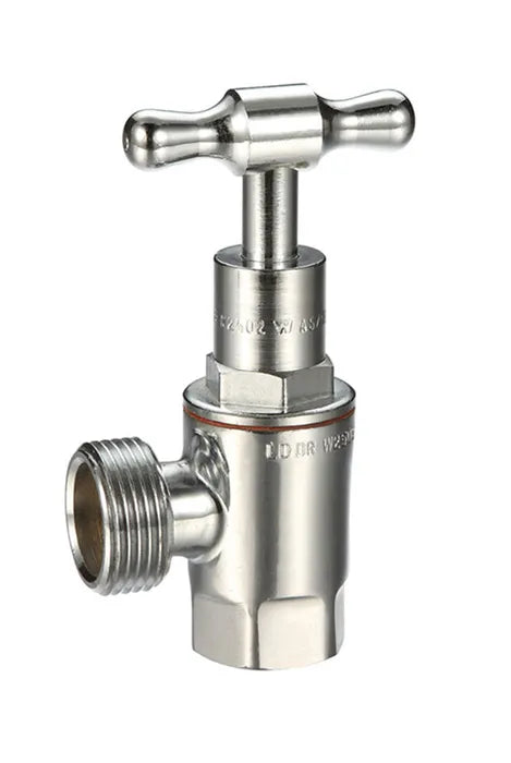 Cistern Stop - T-Head, 15mm, Rough Brass & Chrome Plated, Lead Free