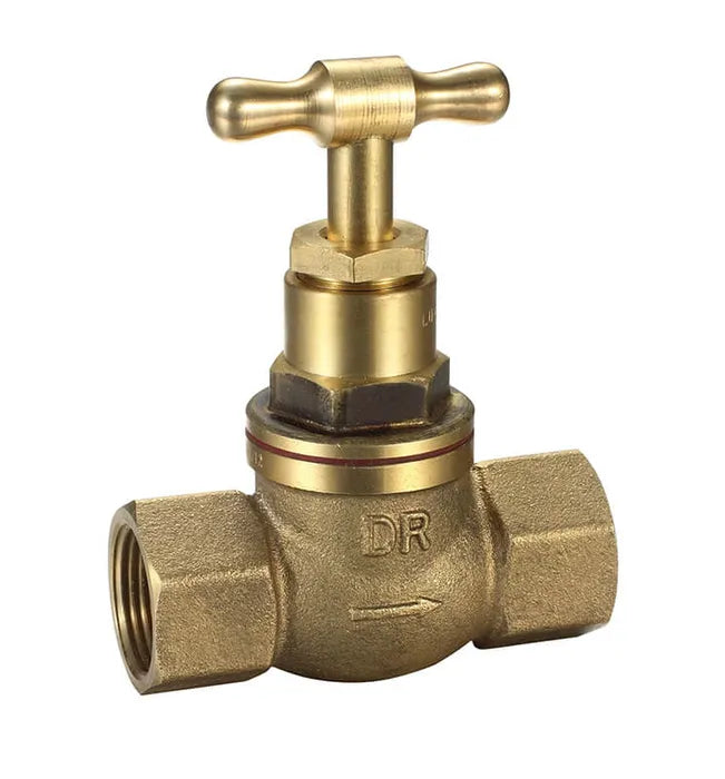 Stop Tap - Gland Packed, FI x FI, 20mm to 50mm, Rough Brass, Lead Free