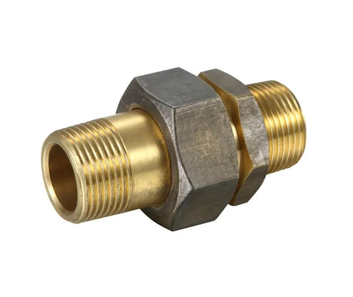 Barrel Union - Brass, MI x MI, 20mm, Lead Free