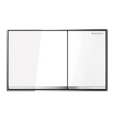 SIGMA60 Dual Flush Button White Glass