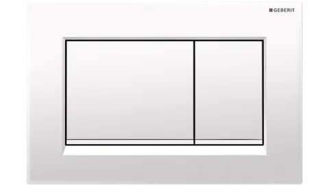 SIGMA30 Dual Flush Button Square White With Matt White Trim