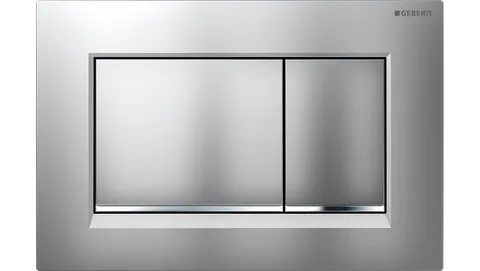 SIGMA30 Dual Flush Button Square Matt Chrome With Chrome Trim