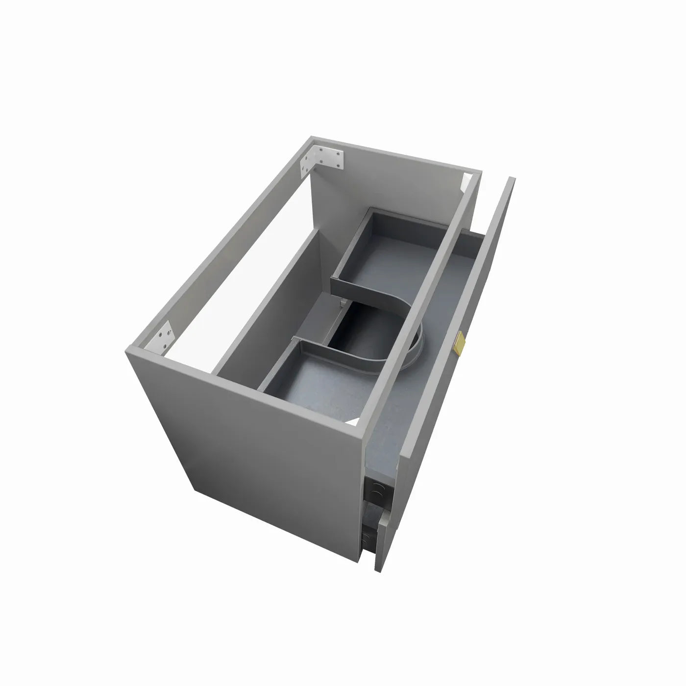 Light Grey Boston 600MM Wall Hung Vanity Cabinet Only