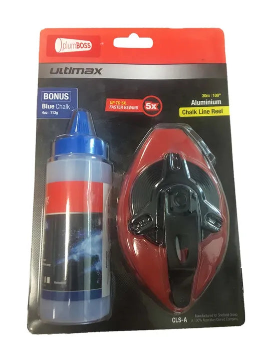 Reel and Chalk Set - 100ft and 4oz Blue