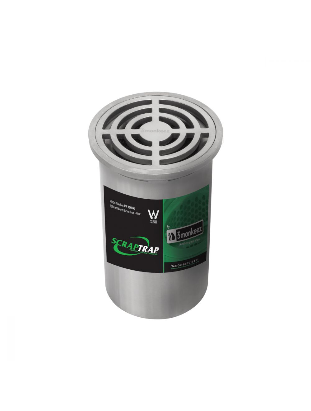 100mm Round Floor Waste Arrestor (suits 100mm pipe)