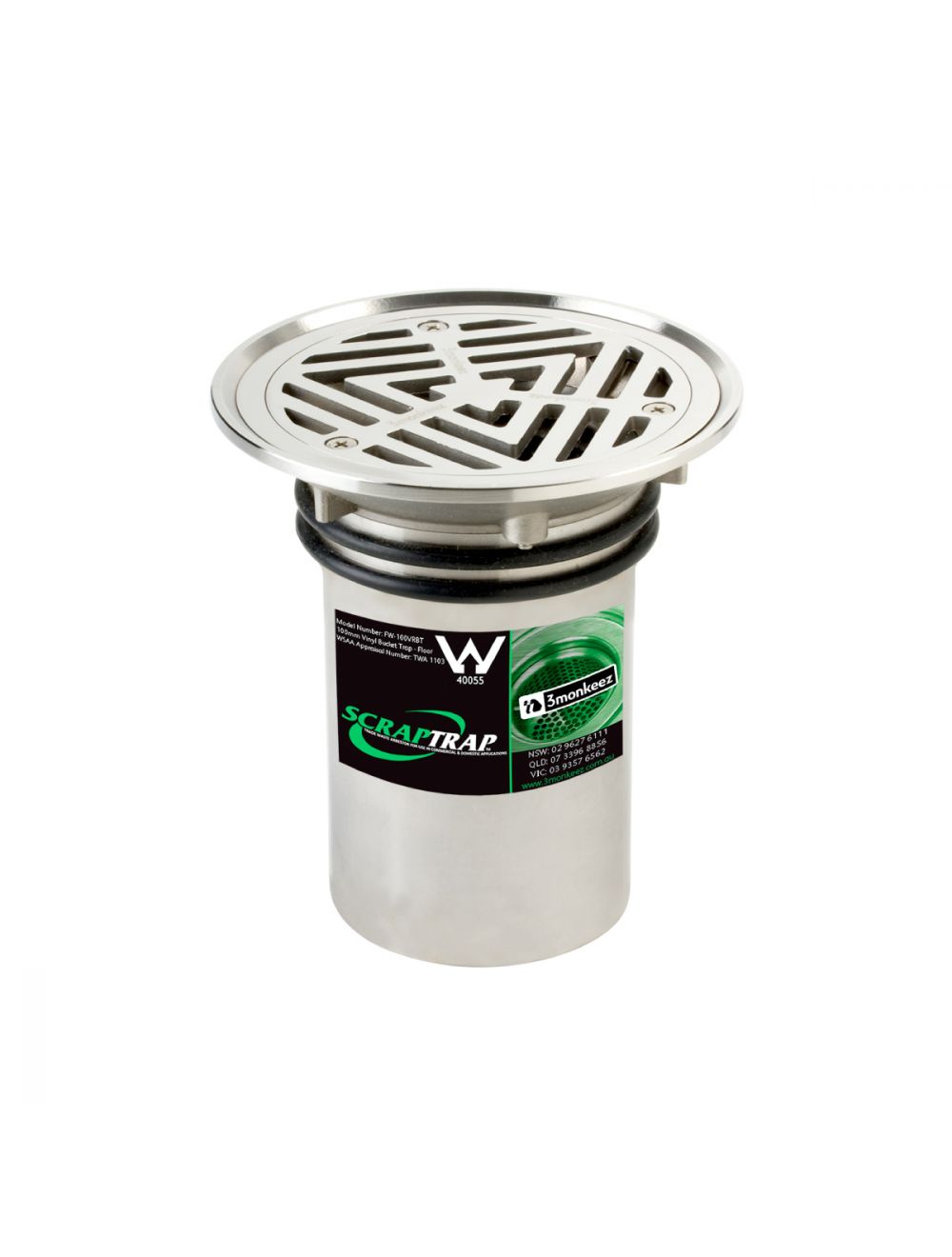100mm Vinyl Floor Waste Arrestor (suits 100mm pipe) Complete Unit