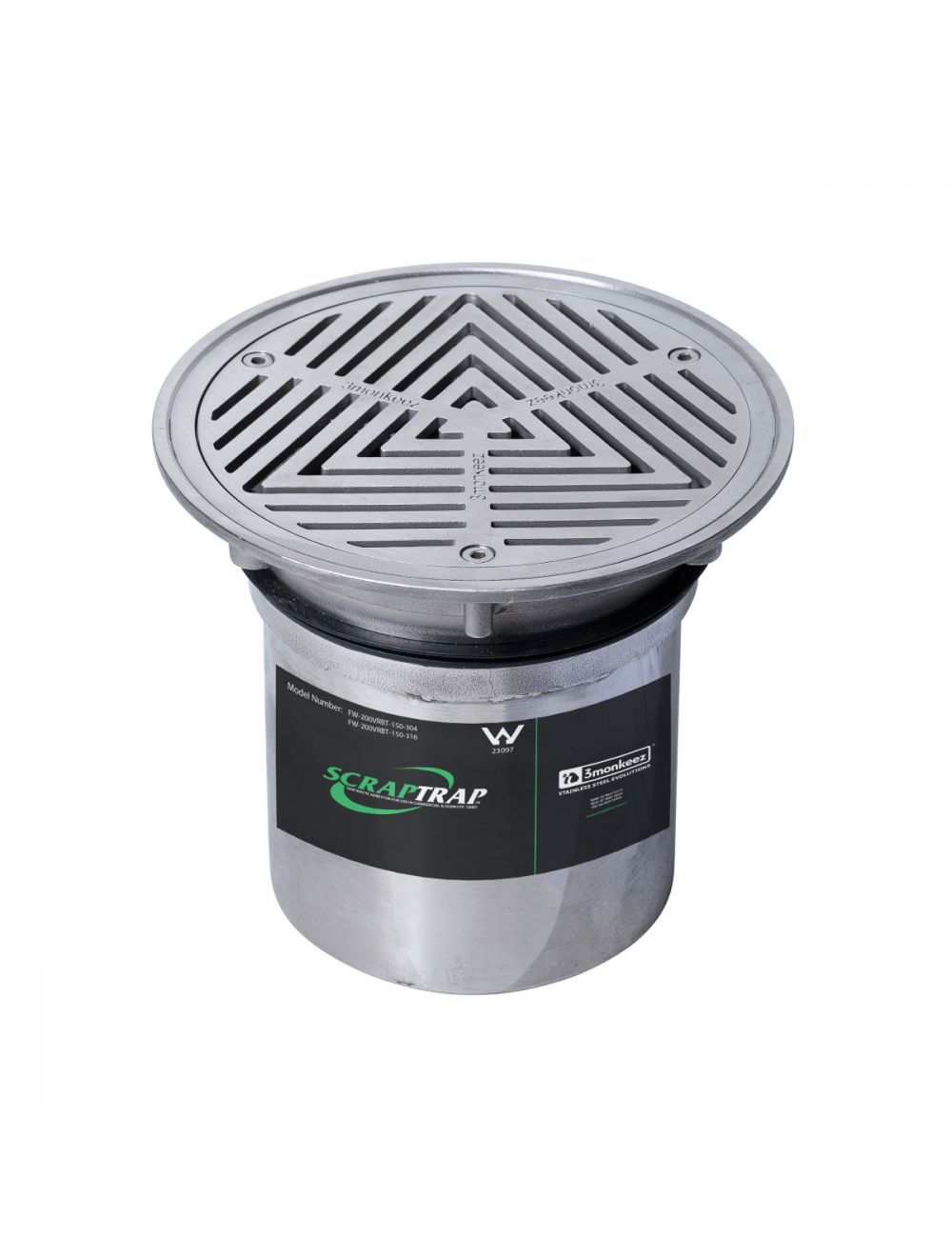 200mm Round Vinyl Floor Waste Arrestor (suits 150mm pipe)