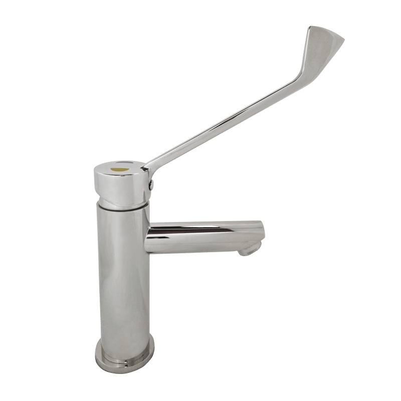 Gentec GPure Rebel Zero Lead Stainless Steel 304 Hob Mounted Basin Mixer w/ Yellow and Blue Printed Care Handle