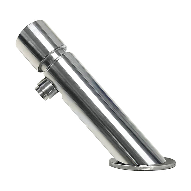 Gentec Flostop Zero Lead Stainless Steel 316 Hob Mounted Angled Single Temperature Timed Flow Pillar Tap
