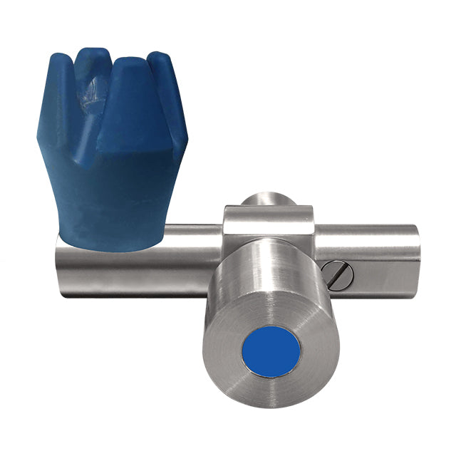 Gentec Flostop Zero Lead Stainless Steel 316 Wall Mounted Right Angeld Single Temperature Timed Flow Bubbler w/ Safety Bubbler Guard