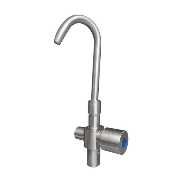 Gentec Zero Lead Stainless Steel 316 Hob Mounted Upright Single Temperature Timed Flow, Gooseneck Spout Bottle Filler