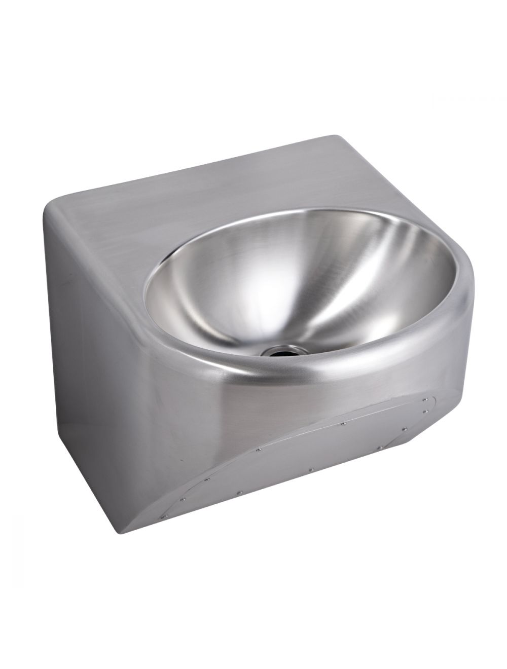 Round Disabled Compliant Wall Mounted Stainless Steel Hand Basin