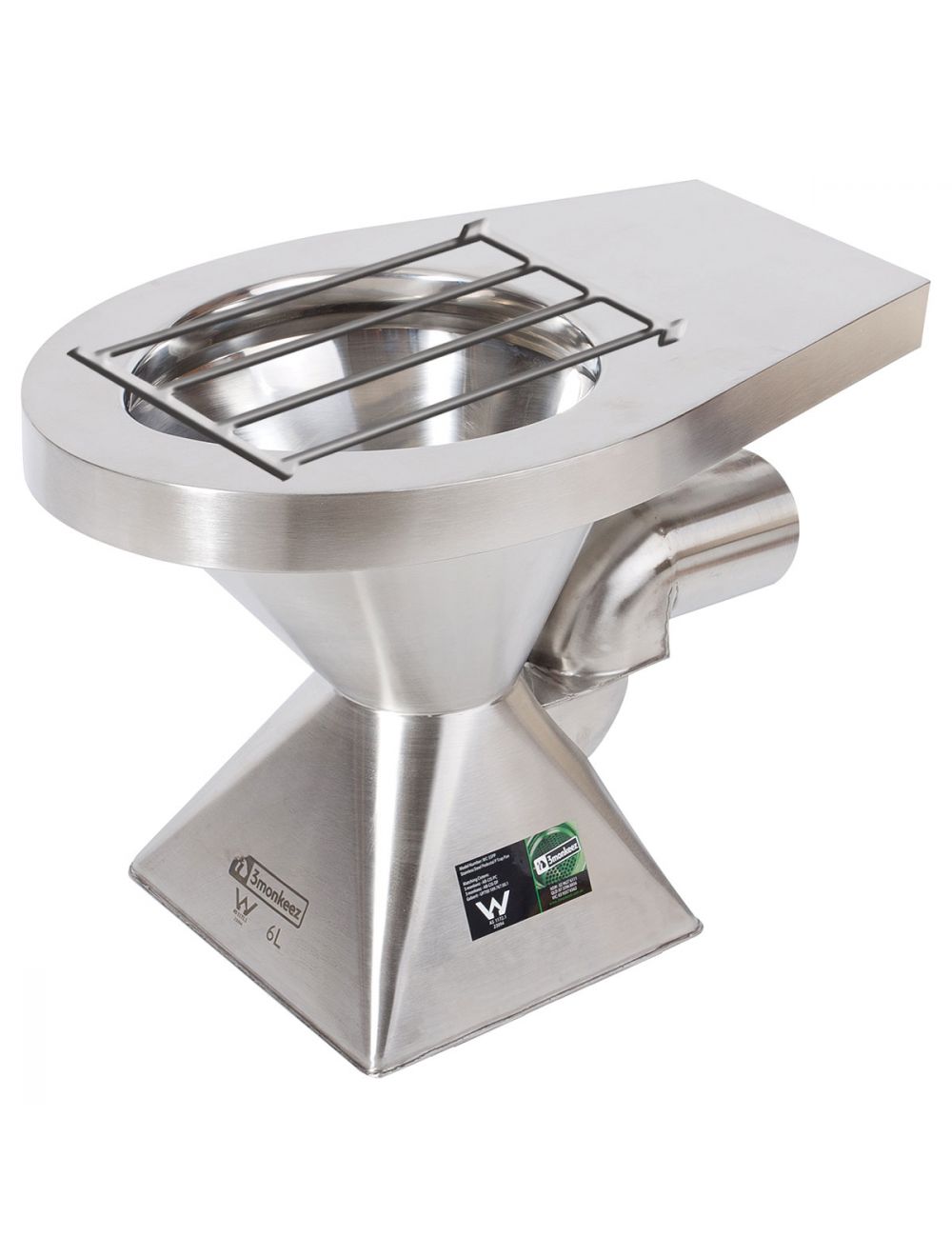Stainless Steel Pedestal Slop Hopper - P Trap