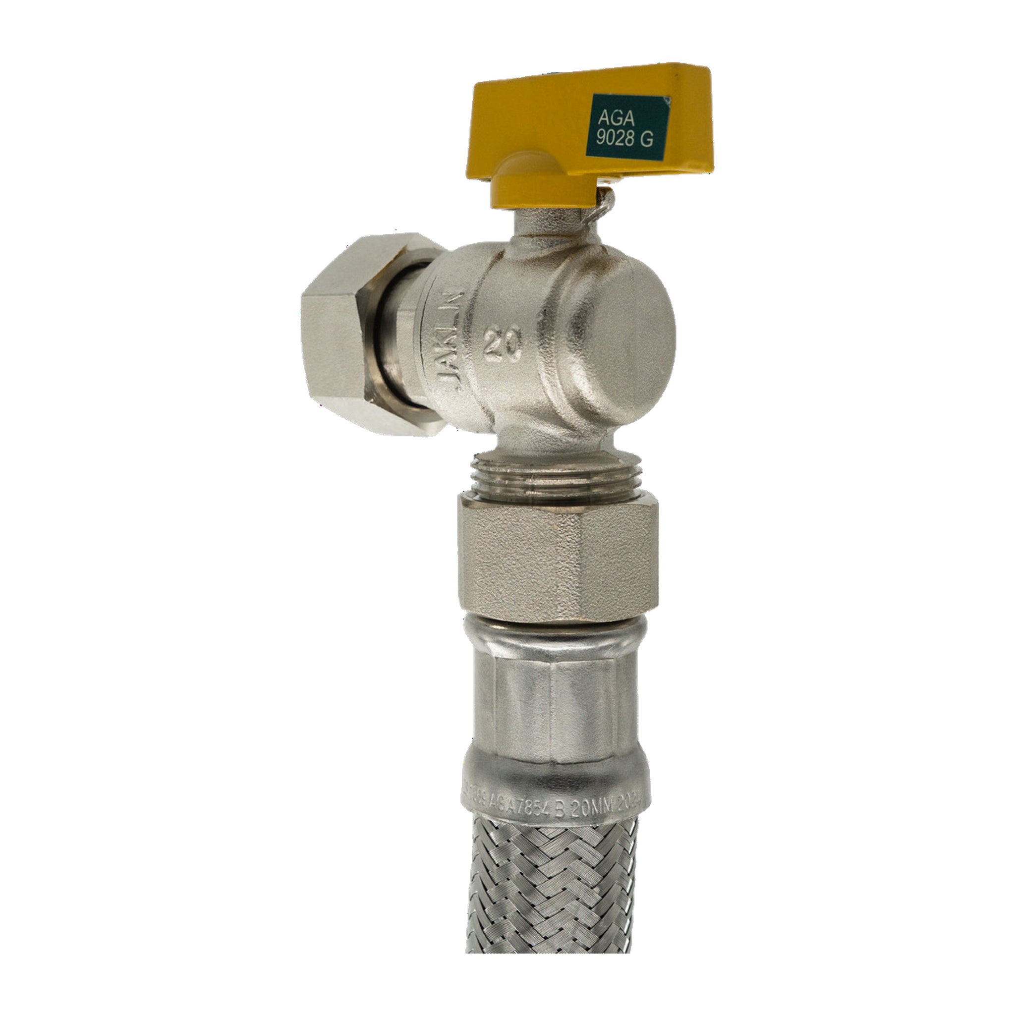 Right Angle Gas Ball Valve - Loose Nut M x F 20mm | M3101