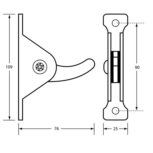 Collapsible Coat Hook - Visible Fix in Satin Stainless Steel