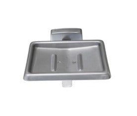 Soap Dish with Drain in Satin Stainless Steel