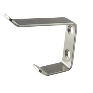 Hat and Coat Hook in Satin Stainless Steel 19mmW x 70mmH x 80mm