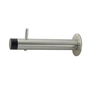 Coat Hook with Bumper in Satin Stainless Steel