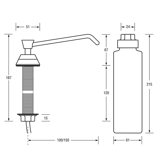 In Basin/Vanity Soap Dispenser 475mL