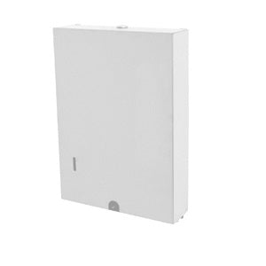 Paper Towel Dispenser in White Powder Coat 372mmH x 265mmW x 70mmD