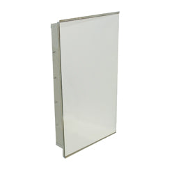 Lockable Medicine Cabinet & Mirror in Satin Stainless Steel