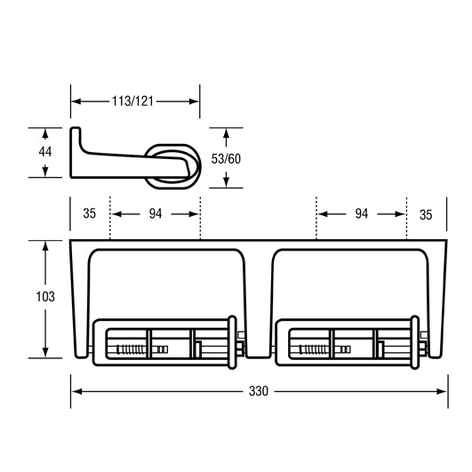 Double Toilet Roll Holder ML825