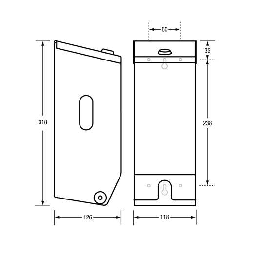 Double Toilet Roll Dispenser in White Powder Coat