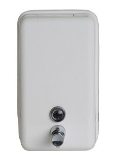 Vertical Soap Dispenser in Powder Coat White