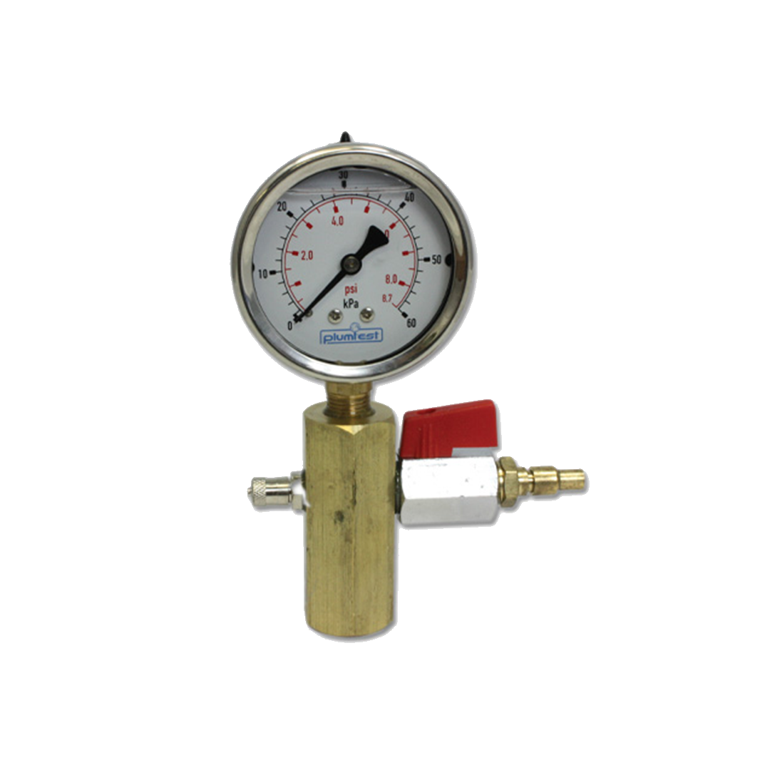 Plumtest Air Drain Tester - Low Pressure Air Test Gauge for Sewer & Drainage Lines