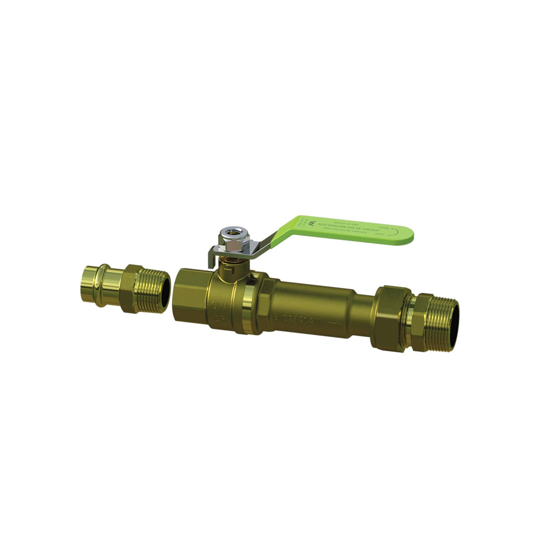 AVG Retic Dual Check Ball Valve 20mm x 25mm – WaterMark Certified DR Brass Isolation Valve BVQ25-20-2NV