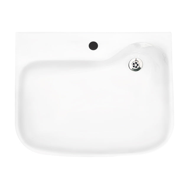 GENTEC STERISAN Wall Mounted Type A Clinical Basin w/ Nano Glazing, One Tap Hole Offset Waste No Overflow