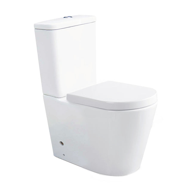 GENTEC STERISAN Wall Faced Close Coupled Ambulant Toilet Suite w/ Exposed Cistern soft close White Double-flap Seat